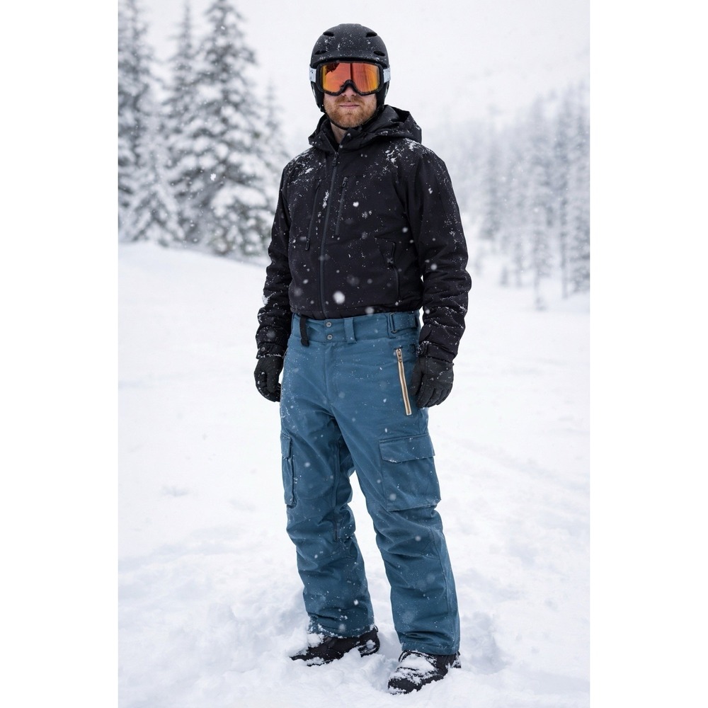Moment‎ Classic Premium Snowboarding Pants Men's XXL Blue Vented Lined NWT